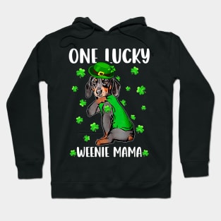 One Lucky Dachshund Mama Irish Saint Patrick's Day Hoodie